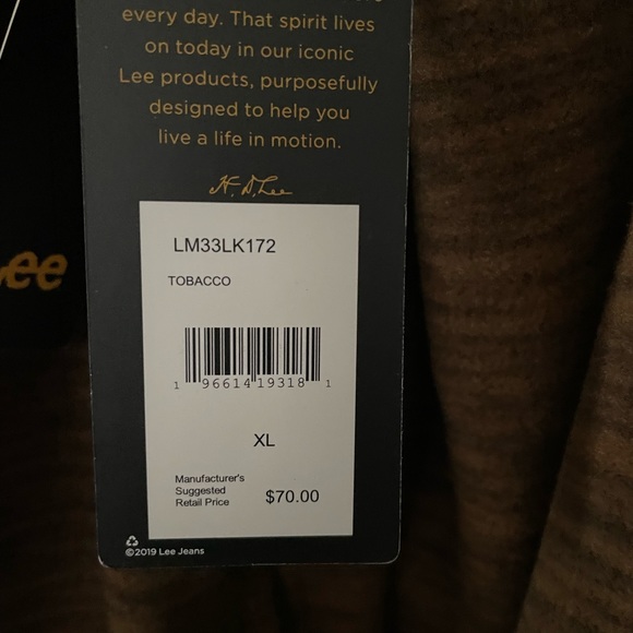 Men’s Lee Super Soft Fleece Jacket - Picture 8 of 10